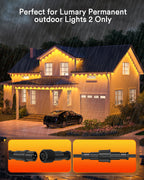 Lumary 12ft Extension Cord for Permanent Outdoor Lights 2