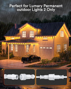 Lumary 12ft Extension Cord for Permanent Outdoor Lights 2