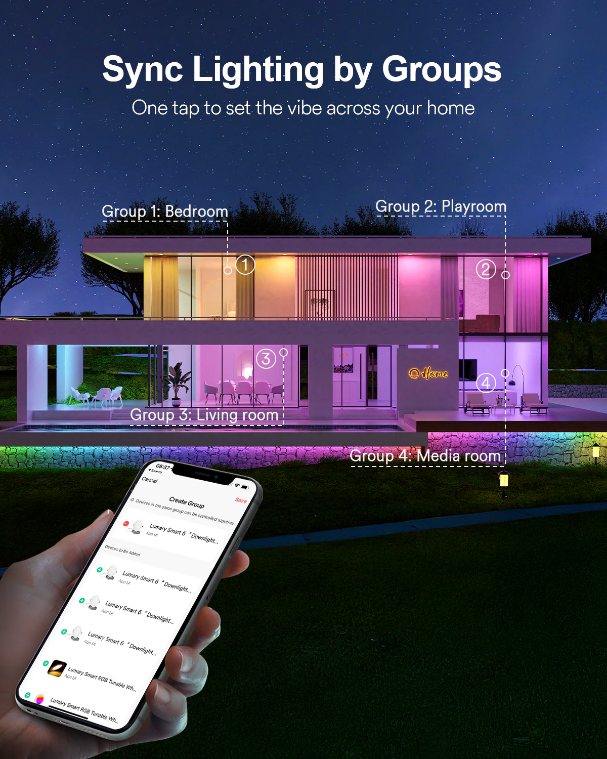 Lumary Smart Wi-Fi Canless Recessed Light