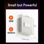 Lumary Smart Wall Sconce Light Up Down Wall Lamp Dimmable 18W 1600LM