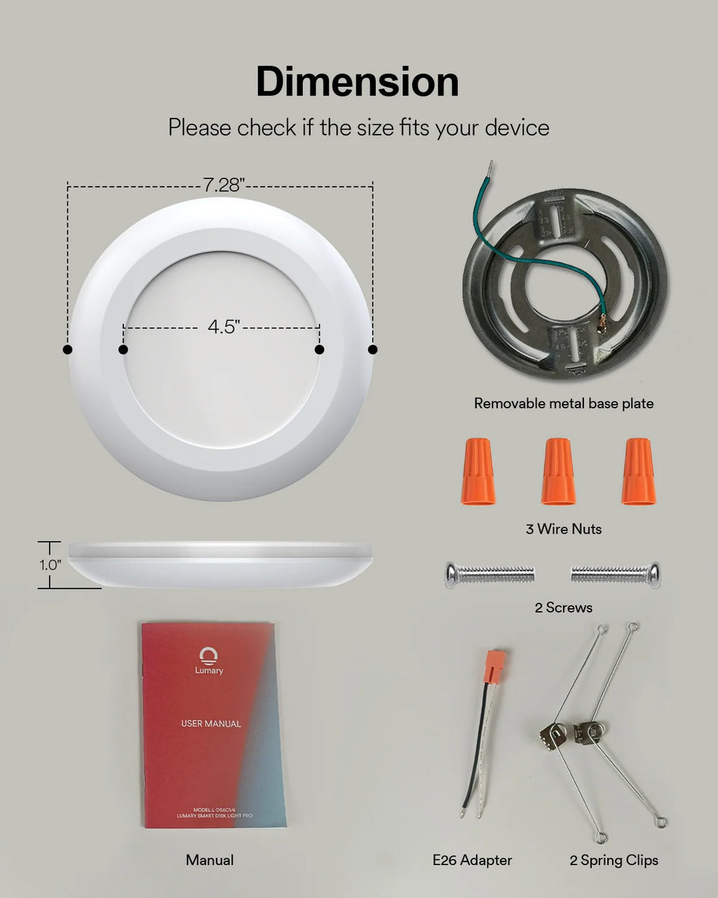 Lumary 5/6 inch Smart RGBAI Led Disk Light Pro