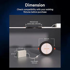 Lumary Wi-Fi Smart Ultra-thin Recessed Lighting Black 4 inch 1PCS