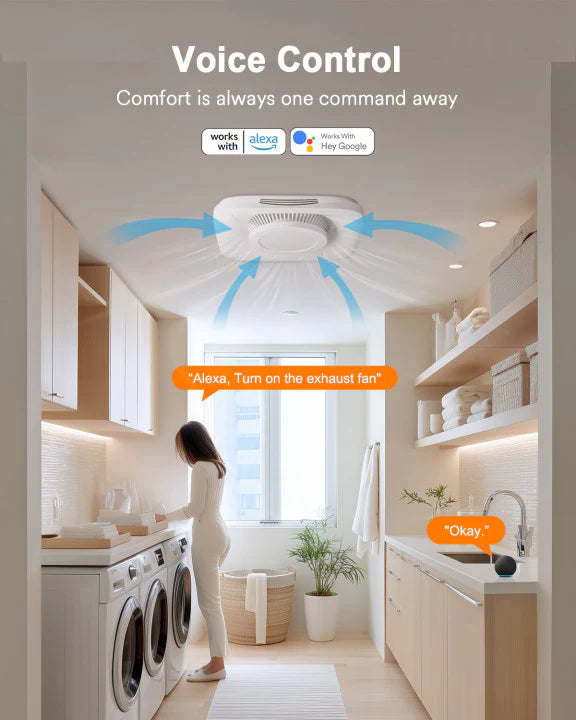 Lumary Smart WiFi Bathroom Exhaust Fan with Light