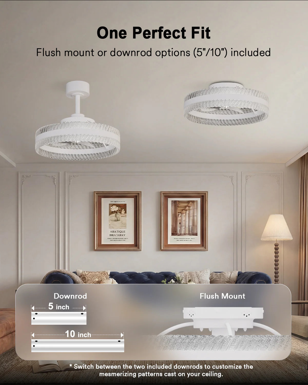 Lumary Smart Ceiling Fans with Lights G1