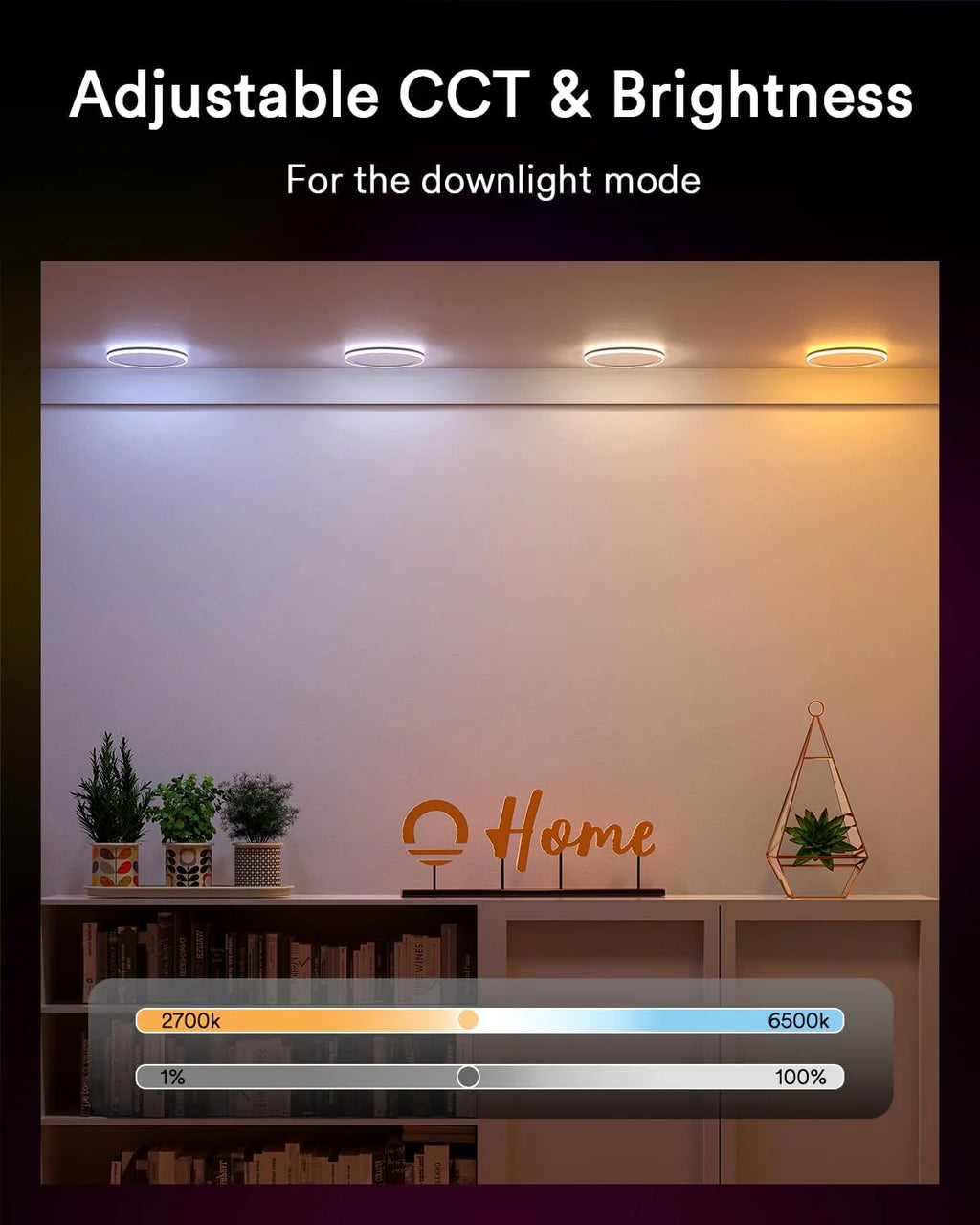 Lumary 4 inch Smart RGBAI Recessed Light with Gradient Auxiliary Night Light