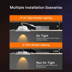 Lumary Wi-Fi Smart Gimbal Recessed Light 4 inch 9W 4PCS