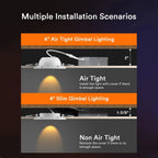 Lumary Wi-Fi Smart Gimbal Recessed Light 4 inch 9W