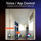 8PCS Lumary Wi-Fi Smart Ultra-thin Recessed Lighting Black 4 inch  (With Remote Controller)