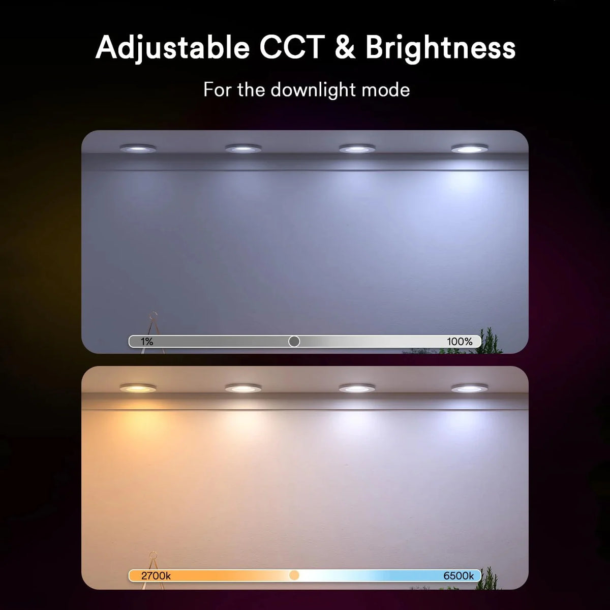 Lumary Smart RGBAI Can Light with Gradient Accent Night Light