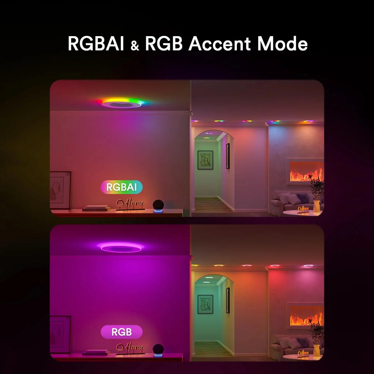 Lumary Smart RGBAI Can Light with Gradient Accent Night Light 4 inch 9W 780lm