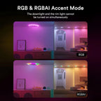 Lumary 4 inch Smart RGBAI Recessed Light with Gradient Auxiliary Night Light