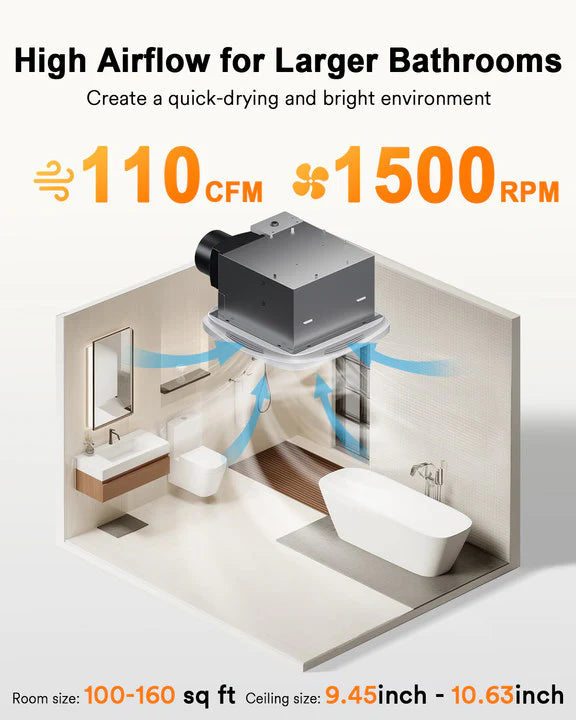 Lumary Smart WiFi Bathroom Exhaust Fan with Light