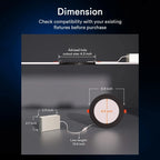 4PCS Lumary Wi-Fi Smart Ultra-thin Recessed Lighting Black 6 inch