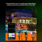 6PC Lumary Smart LED Outdoor Landscape Lights RGBAI Spotlight