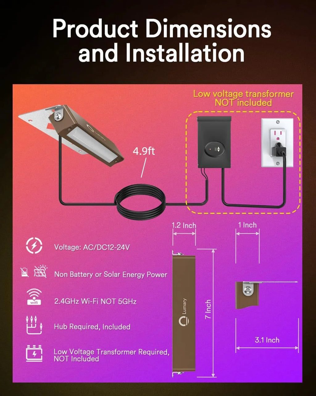 8PC Lumary Smart Retaining Wall Light