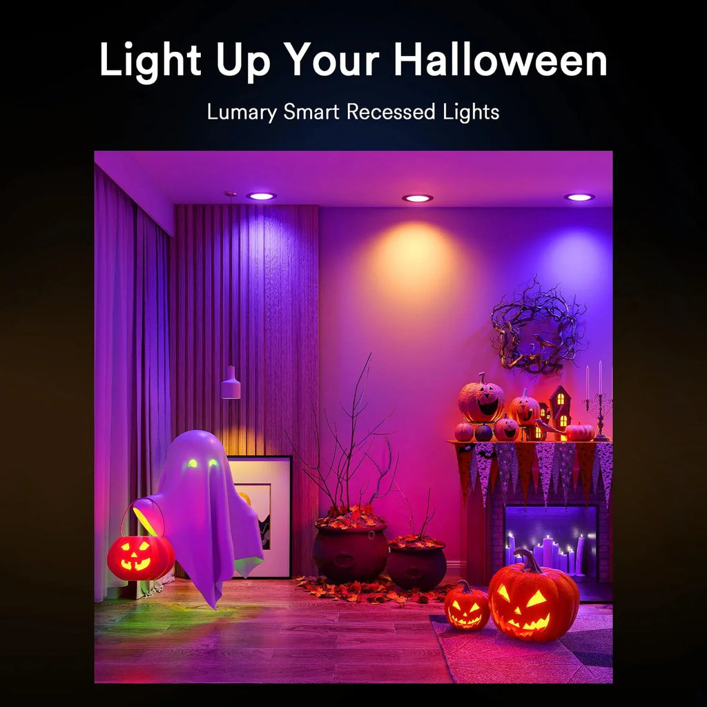 Lumary Wi-Fi Smart Ultra-thin Recessed Lighting Black 4 inch 1PCS