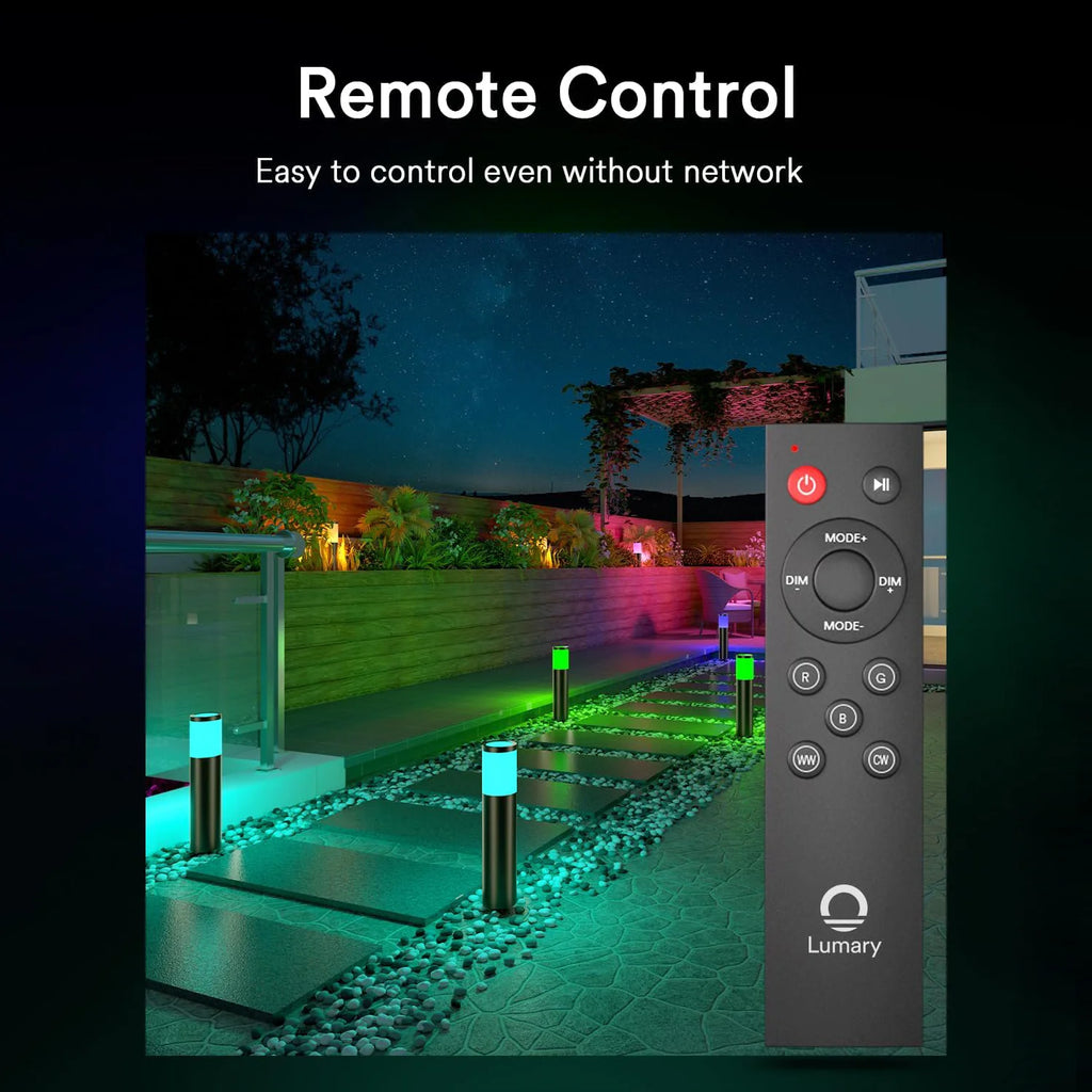 6PC Lumary RGBAI Smart WiFi Pathway Lights 62ft