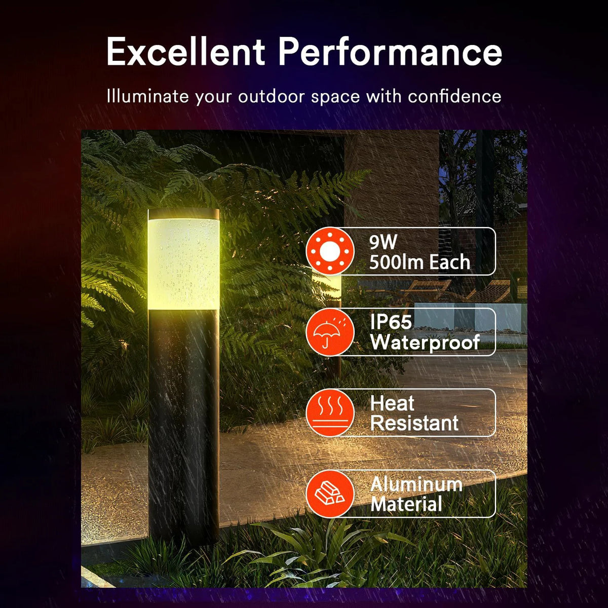 6PC Lumary RGBAI Smart WiFi Pathway Lights 62ft