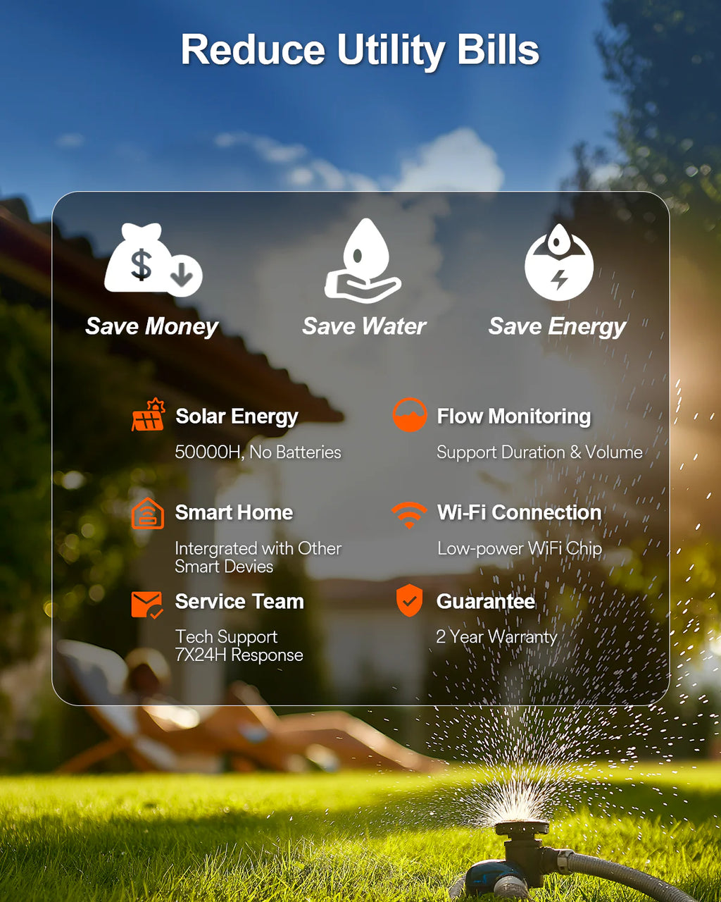 Lumary Solar WiFi Sprinkler Timer 4 Zone