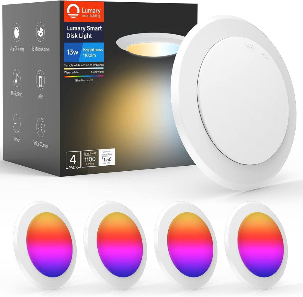 Lumary 5/6 inch Smart RGBAI Led Disk Light 13W (Model B)