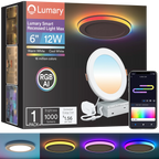 Lumary 6 inch Smart RGBAI Recessed Light with Gradient Auxiliary Night Light