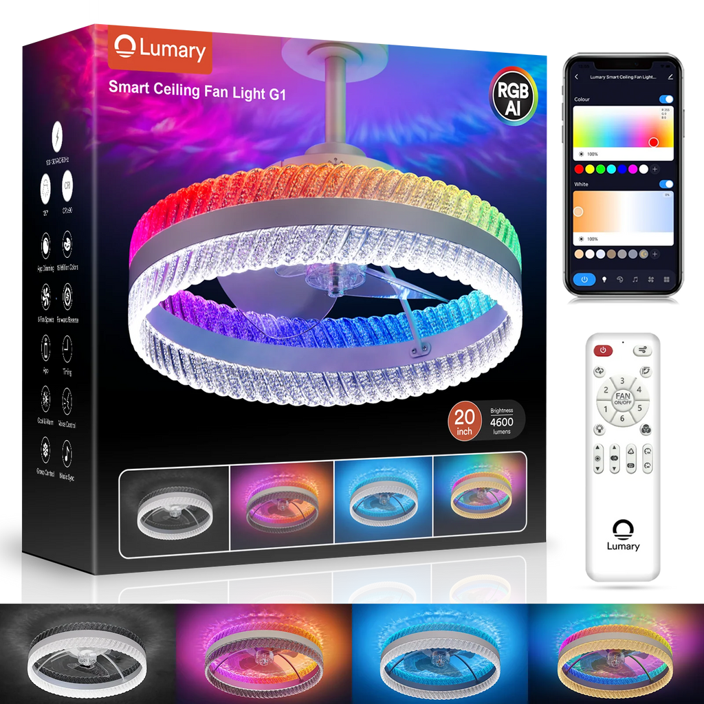 Lumary Smart Ceiling Fans with Lights G1