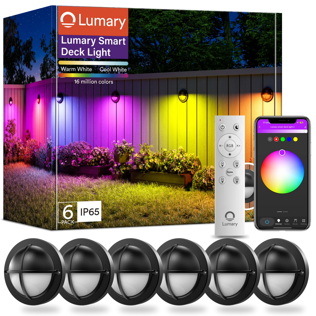 6PC Lumary Smart LED Deck Lights