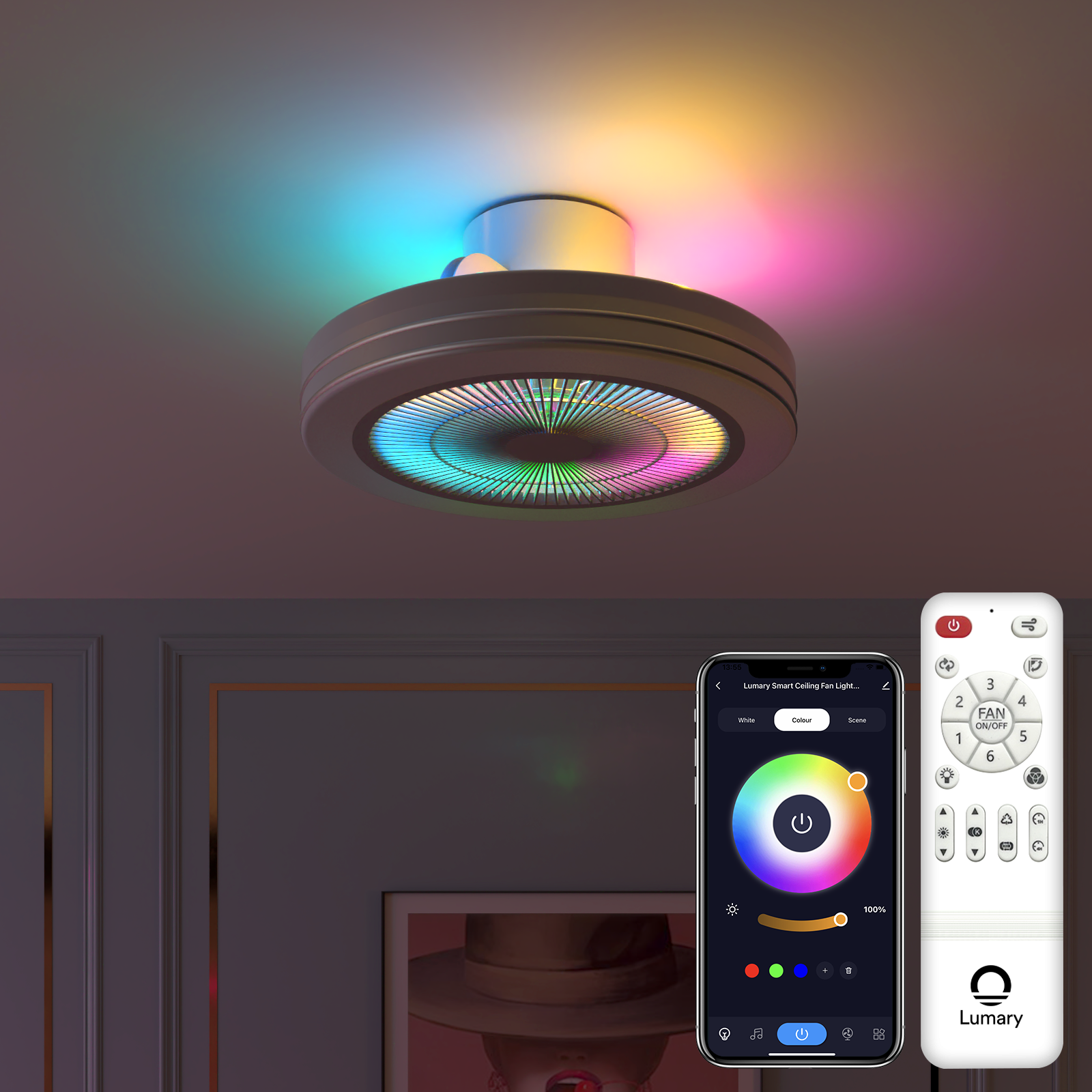 Lumary Smart RGBAI Ceiling Fan Light