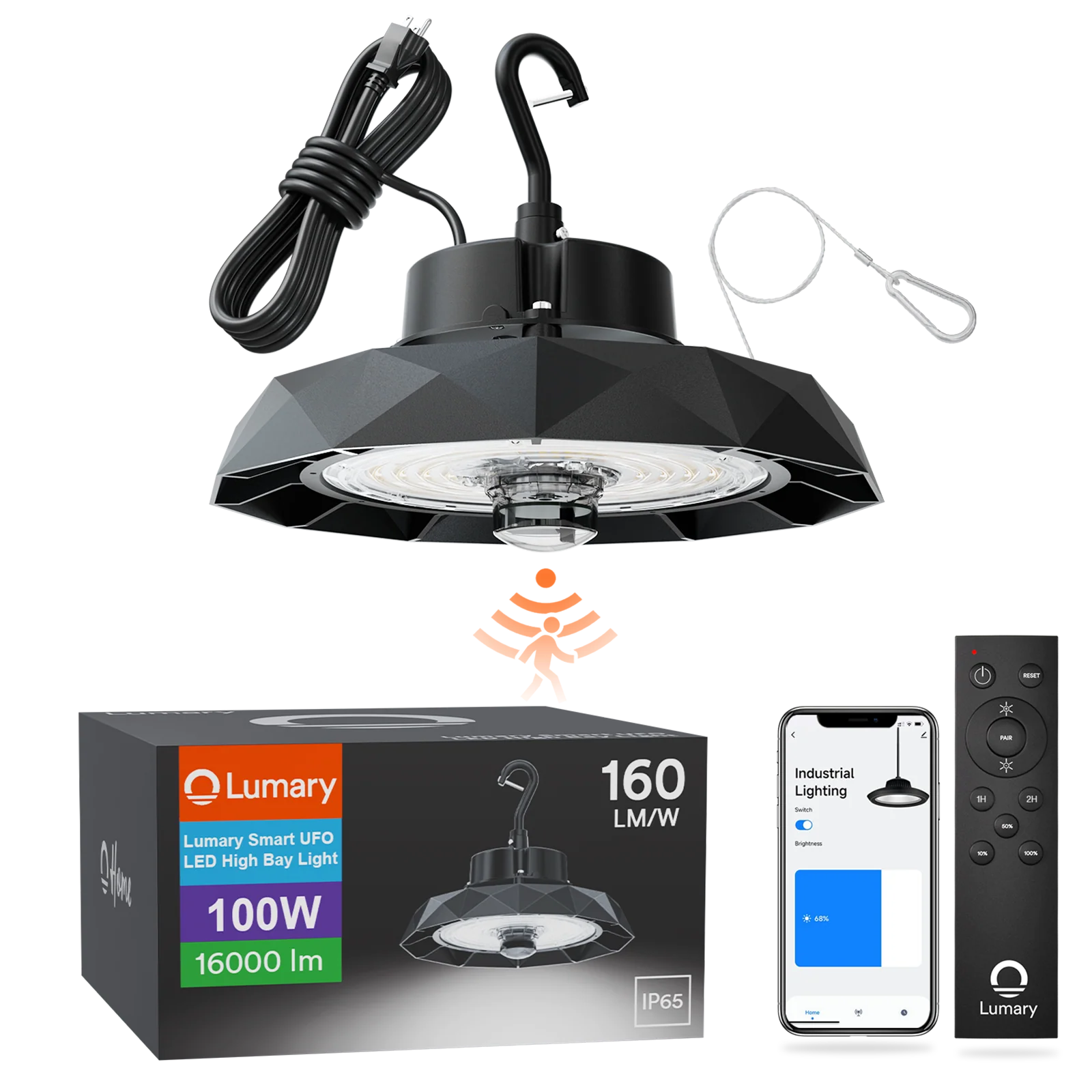 Lumary UFO LED High Bay Light with Motion Sensor - B（100/150/200W）