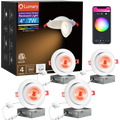 4 PCS Lumary Wi-Fi Smart Gimbal Recessed Light 4 inch 7W