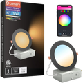 Lumary Wi-Fi Smart Ultra-thin Recessed Lighting Black 4 inch 1PCS