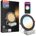 Lumary Wi-Fi Smart Ultra-thin Recessed Lighting Black 6 inch