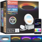 Lumary 4 inch Smart RGBAI Recessed Light with Gradient Auxiliary Night Light