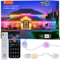 Lumary Permanent Outdoor Lights 2 with Remote, Slide-Base, 100ft with 60 RGBAI LED lights