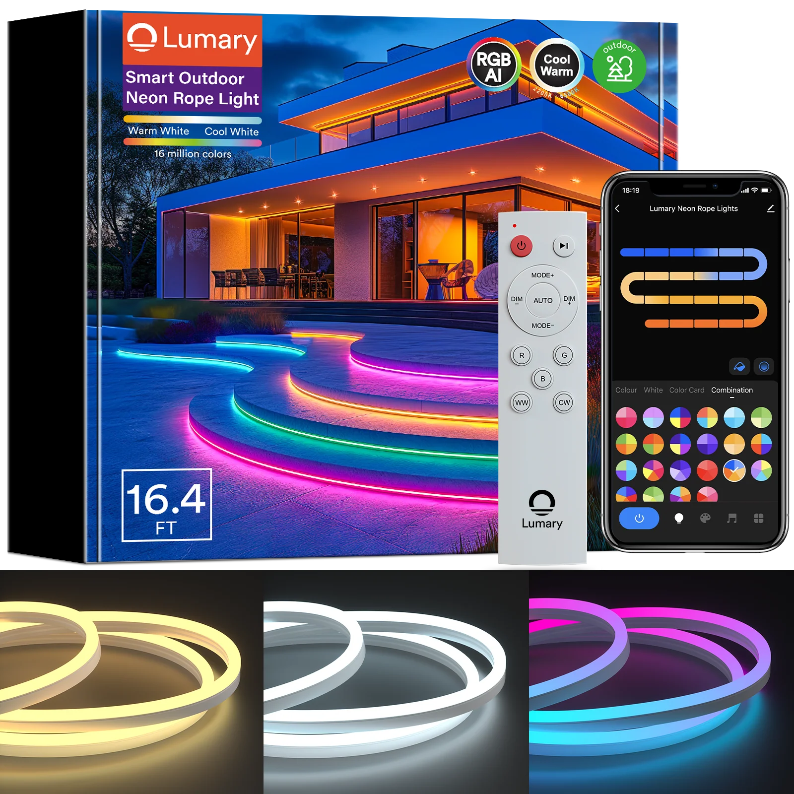 Lumary Smart Outdoor Neon Rope Lights