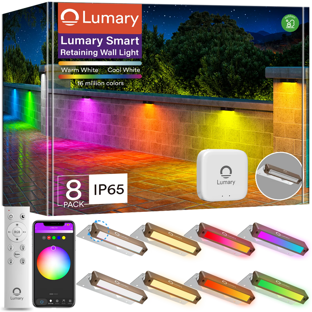 8PC Lumary Smart Retaining Wall Light