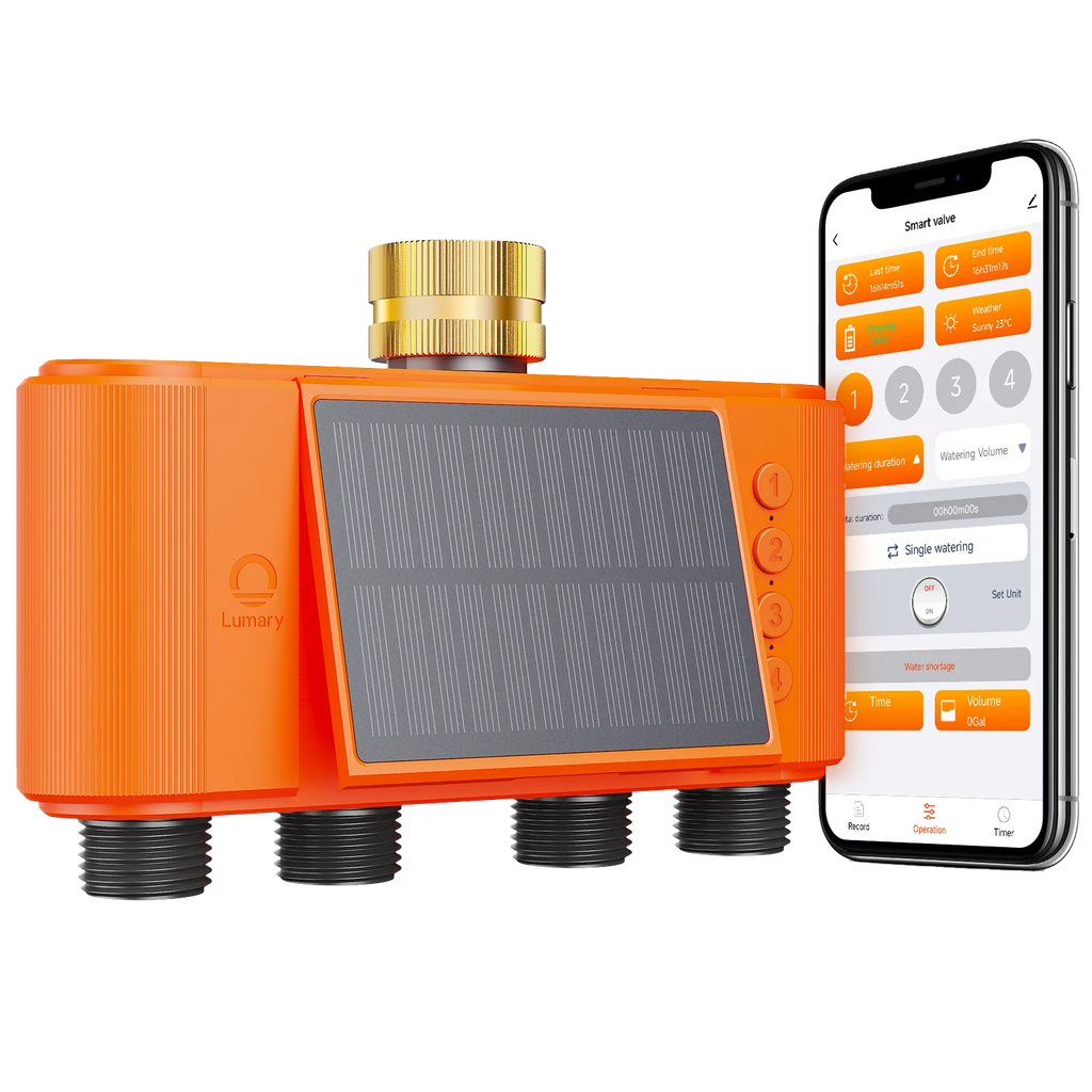 Lumary Solar WiFi Sprinkler Timer 4 Zone