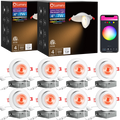 8PC Lumary Wi-Fi Smart Gimbal Recessed Light 4 inch 7W