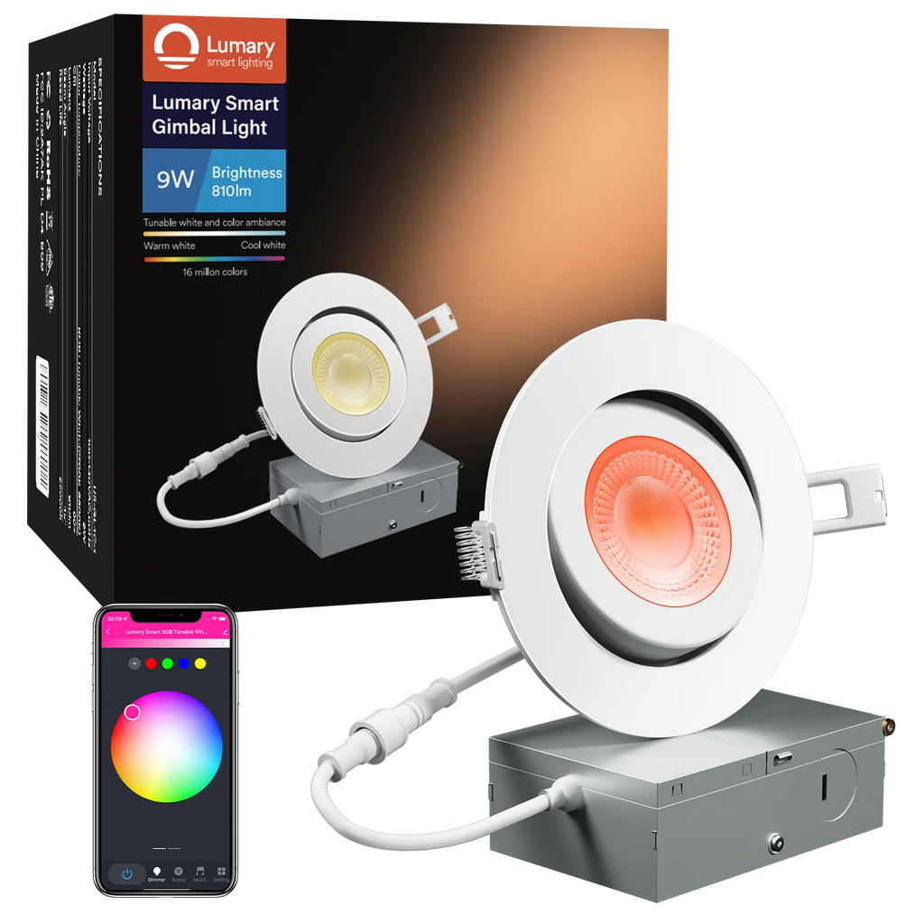 Lumary Wi-Fi Smart Gimbal Recessed Light 4 inch 9W