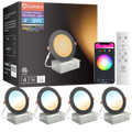 4PCS Lumary Wi-Fi Smart Ultra-thin Recessed Lighting Black 4 inch (With Remote Controller)