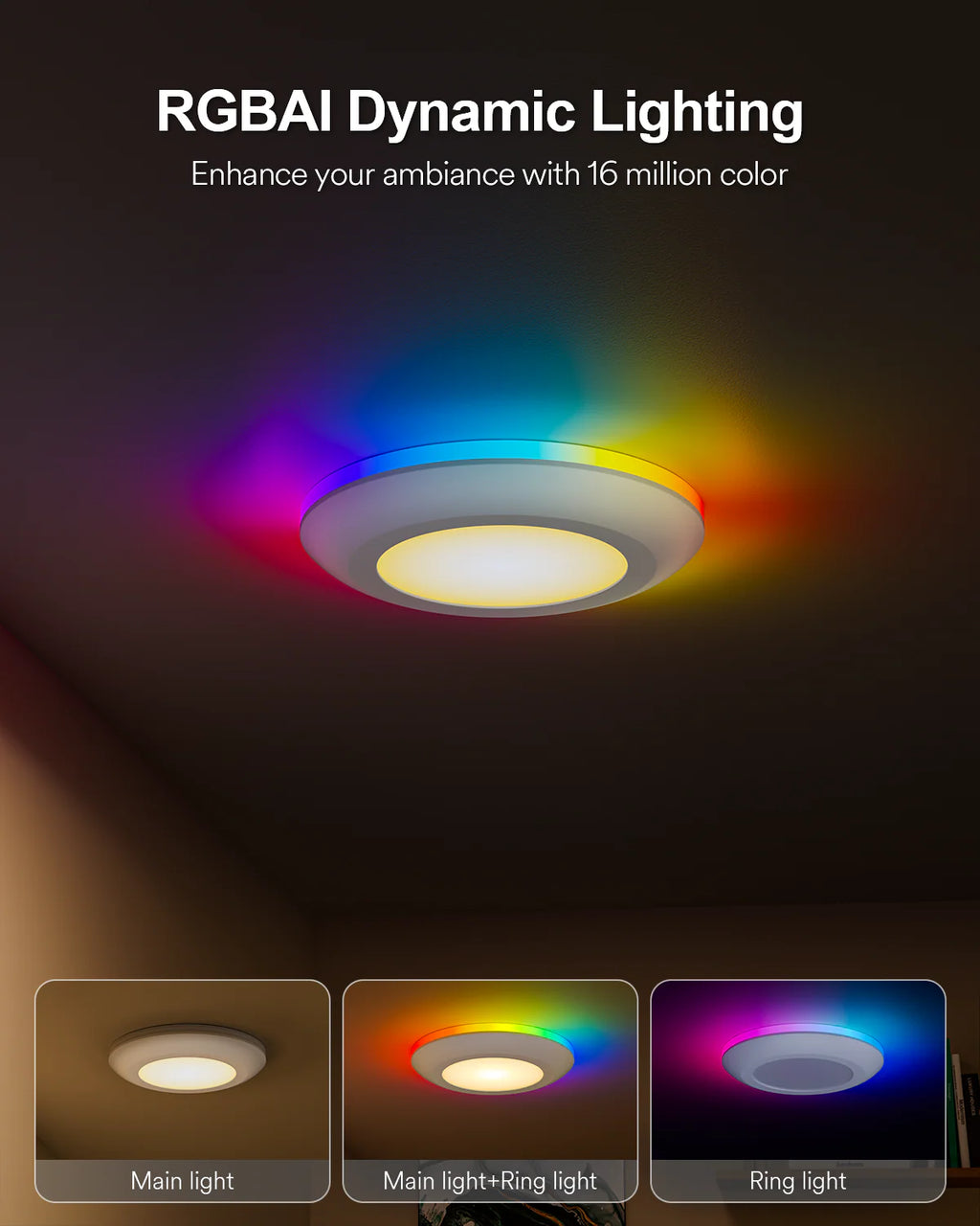 Lumary 5/6 inch Smart RGBAI Led Disk Light Pro