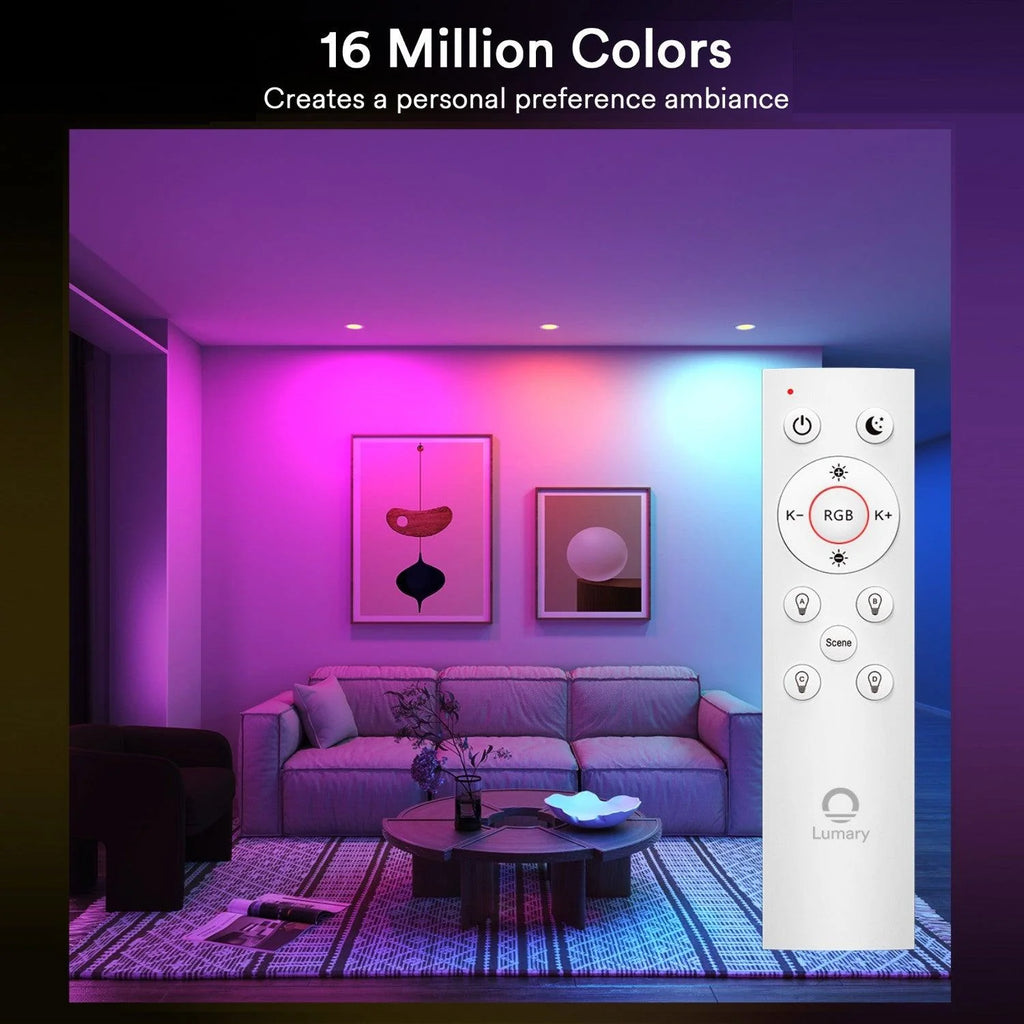 Lumary BT Remote Control Support 2700K-6500K CCT for Smart Recessed Lighting