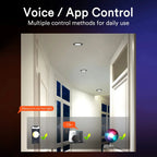 4PCS Lumary Wi-Fi Smart Ultra-thin Recessed Lighting Black 6 inch