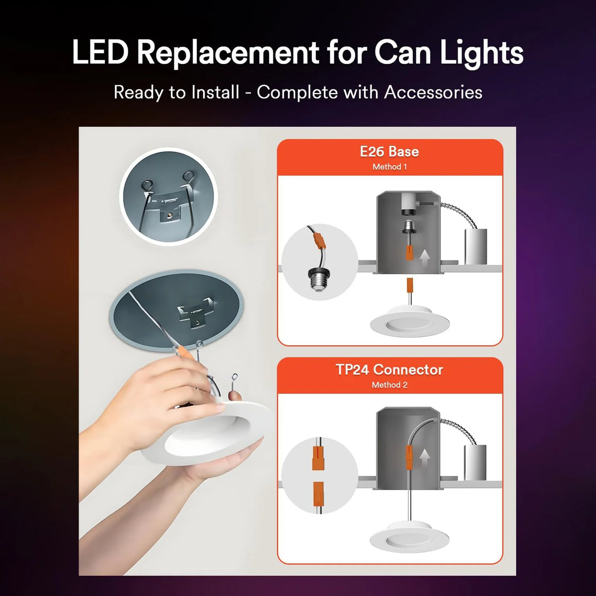Lumary Smart Retrofit LED Recessed Lighting pro 6 Inch