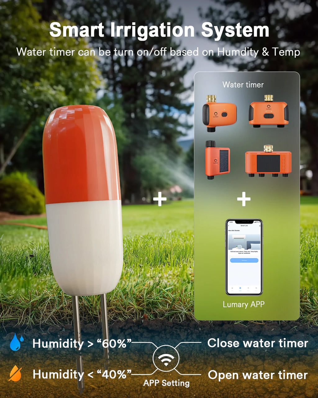 Lumary Wireless WiFi Moisture/Temperature Soil Meter