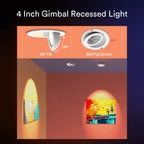 8PC Lumary Wi-Fi Smart Gimbal Recessed Light 4 inch 7W