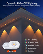 Lumary Permanent Outdoor Lights 2 with Remote, Slide-Base, 100ft with 60 RGBAI LED lights