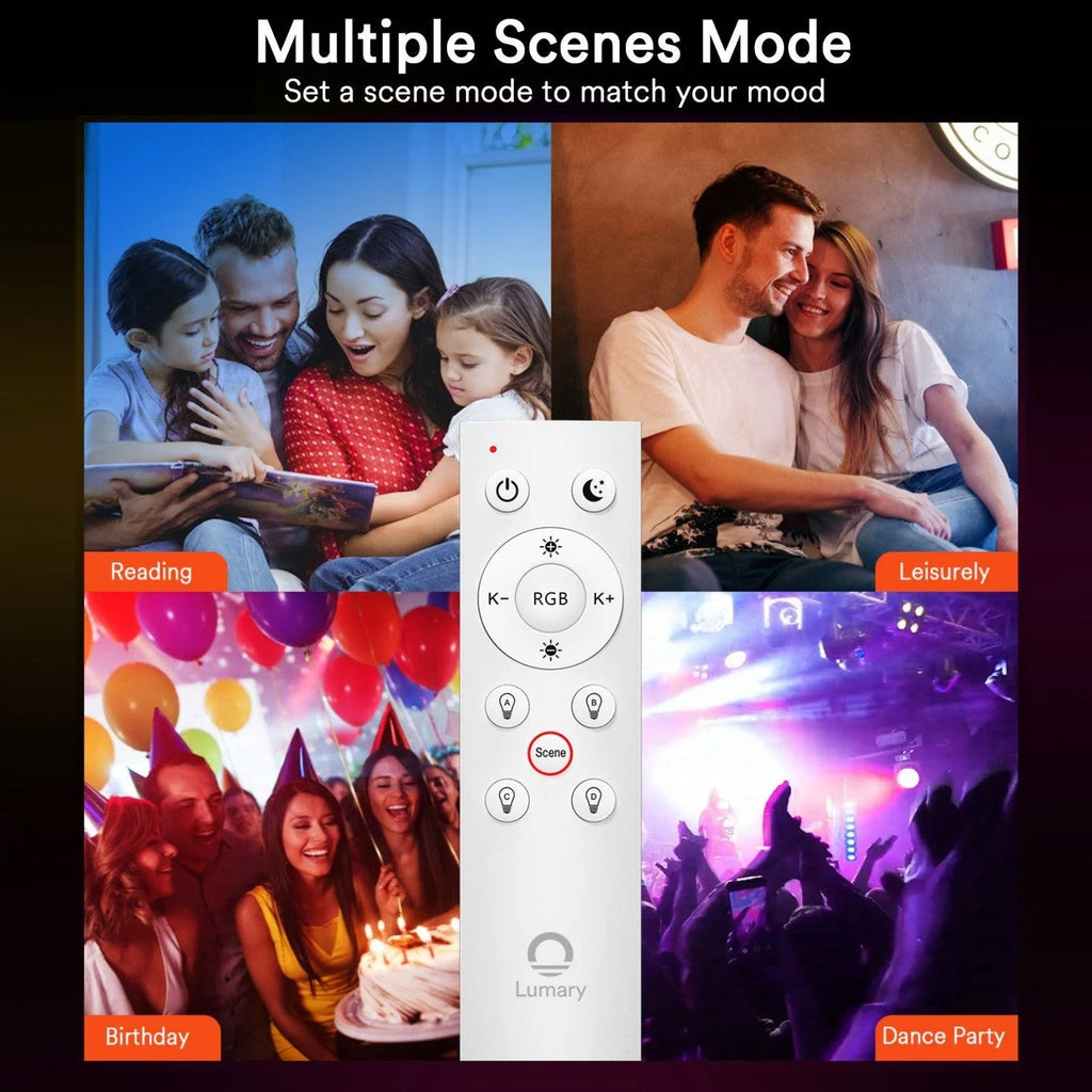 Lumary BT Remote Control Support 2700K-6500K CCT for Smart Recessed Lighting