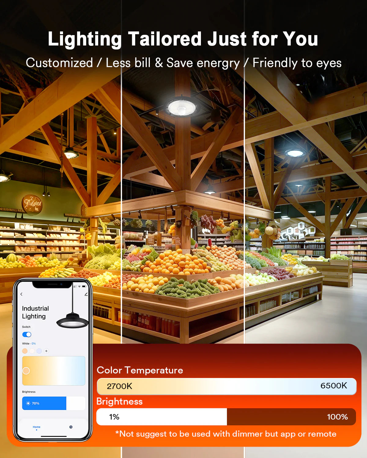 Lumary Bluetooth UFO High Bay Light 150W 22000lm
